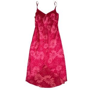 Vintage Express Womens Size 7/8 Silk Floral Midi Dress